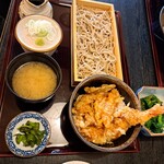 Fuji Kake - ミニ大海老天丼とお蕎麦のセット