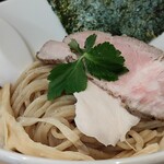 Mendokoro Ao Taura Honten - (期間限定)魚介辛つけ麺 並 麺アップ