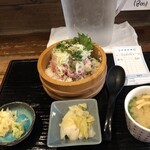 魚肴 青天上 - 葱トロ丼