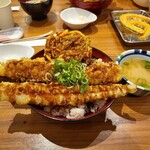 Tempura no Yama Suida Gurinpureisuten - 豚穴子天丼(ご飯大盛)