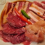 麻布十番焼肉 Kintan - KINTAN大盛り焼肉セット（1980円）