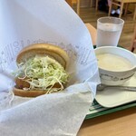 Mos Burger Utsu Bon Cho Ten - エビカツバーガーandクラムチャウダー❤️