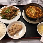 Fukukita Chikuho Ten - 麻婆豆腐とニラレバ定食