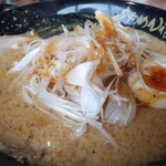 Ramen Kagetsu Arashi Tama Center Ten - 嵐げんこつらあめん840円にトッピングでシャキネギ