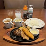 Steak no Don Tomisato Inta-Ten - 日替わりランチ(土曜日)＋ドリンクパー　2024/1/20