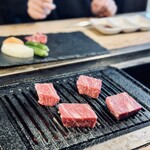 Shiraoi Gyuu no Mise Iwasaki Omotenashi Tei - シャトーブリアン焼き始め