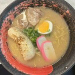 Restaurant Oboke Kyo Mannaka - 過去の書き込みを見ると猪肉とのことですが、山菜は入っておらず、普通の豚肉かも。