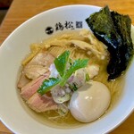 tanreishouyuraxamen torimatsu - 特製極ポルチーニ塩らぁ麺＋替え玉（1,320円＋200円）。