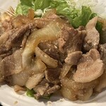 Hanamiya - 豚肉の生姜焼き アップ