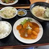 台湾料理 味や - 料理写真:海老チリ定食豚骨ラーメン