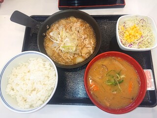 Yoshinoya Yonjugogosen Shiogama Ten - ねぎ塩豚定食