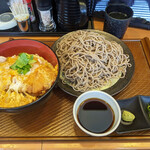 Ton Kara Tei Haruhi Iratsuo Koen Ten - かつ丼＆もり蕎麦セット 麺倍もり