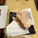 Washoku Restaurant Tonden Eniwa Ten - カニコロッケ、上に冷たいズワイガニ乗ってました。