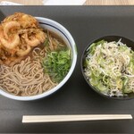 Toyosu Shokudo Ebina Sa-Bisu Eria Kudari Sen - かき揚げそばとしらす丼セット