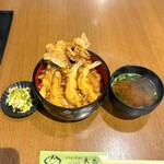 Shokutsu Dokoro Tempura Tensho - えびあなご天丼です(o^^o)