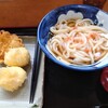 浅月 - 料理写真:かけうどん(中)570円、とり天132円、半熟たまご天1320円×２