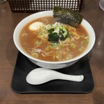 Mitsuyoshi - しょうが醤油の中華そば(大盛)"1,100円に"半熟卵"100円をトッピング♪