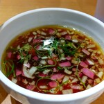 らぁ麺 はやし田 - 特製つけ麺 無料(通常1200円)、つけ汁になります