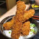 わだ泉 - 醤油カツ丼(ミルフィーユ醤油カツ1本,温泉たまご)