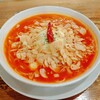 Spaghetti Senka Harappa Hon Ten - 赤唐トマトソースフライガーリック乗せ