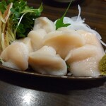 Kushiyaki Nonki - 【私の本日のお勧め①】北海道 生ホタテ刺身