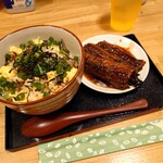 Shokudonka Hatchi - お任せ定食(うなぎ) 2,000円(税込)。