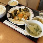 Chinese Kyoran - キクラゲ玉子と豚肉炒め定食（790円）