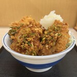 Katsuya Osaka Honmachi Dori Ten - まぐろカツとささみカツの合い盛り丼(別アングル)♪