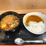 yomoda soba Yurakucho Ten - よもだそば　C朝カレー定食・生卵