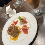 Cafe Printemps - モンブランとアイスコーヒーのセット（＾∇＾）