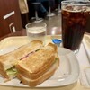 ドトールコーヒーショップ - モーニングA(ハムタマゴサラダサンド、アイスコーヒーM)