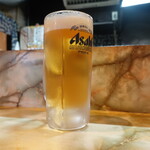 大富食堂 - 生ビールでスタート