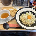 麺と雫 - 料理写真:釜玉まぜそば＋鶏天