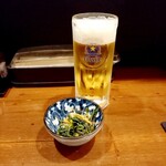 Banshaku Dokoro Kanro Sapporo Eki Kitaguchi Nishi Ten - 生ビール 450円