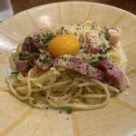 Namamen Senmon Kamakura Pasta Ko-Suka Beisaido Sutoa-Zu Ten - 厚切ベーコンのカルボナーラ