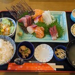 Teryouriya Uchi no Chano Ma - お刺身５種盛り定食　1,580円