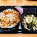 Teuchi Men Dokoro Marutaya - カツ丼（ミニうどん付き）　1,100円