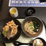 Kosetsu - 鶏天丼ぶっかけそば1100円