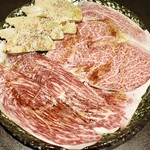 Yakiniku SEJONG Marunouchi Ten - イチボとリブロース フォアグラ