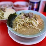 ニューラーメンショップ 主水 - ネギ醤油ラーメン、ホンマはチャーシューもつけたかったけど、券売機でモタモタ出来ず、慌てて押してこうなった（笑）