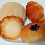 Ishigama Pan Kobo Sunmerry Fuji Mino Ten - もちっと羽根チーズ＆ふじみ野あんぱん＆米粉のふわふわ焦がしバターメロンパン＆塩パン①