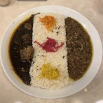 Spice Theater - カレー2種¥1150
                        ※2種はラムキーマ(＋¥100)とポークビンダルーを選択