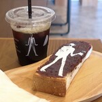 Double Tall Cafe BEANS Meitetsu Nagoya Eki Ten - ナナちゃんブレンド(アイス)と小倉トースト