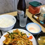 松屋 - 《回鍋肉定食半熟玉子》（並盛）税込￥880❣