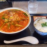 大連厨房 大連の龍 - 赤辛ラーメン（900円）⭐