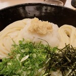 うどん日和 - おろしぶっかけうどん大、野菜天、高菜ちりめんご飯