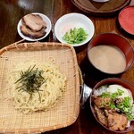 Sanjin Sanjin Nishiakashi Ten - つけ麺ざる中華セット