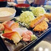 海鮮食事処 いしざき - 料理写真:選べるセット定食(税込1,500円)
お刺身盛り合わせ・牡蠣フライ・ハムカツ