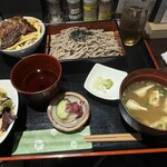 うな天 - ミニうな丼ざるそばのセット