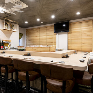 We offer counter and table seating in a sophisticated Japanese space.